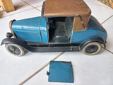jouet ancien 1928 André Citroën C6 avec boîte d'origine, clé, moteur, frein