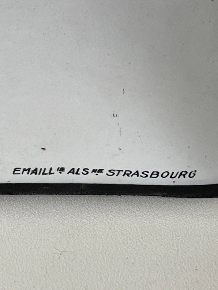 Plaque émaillée Castrol émaillerie Strasbourg