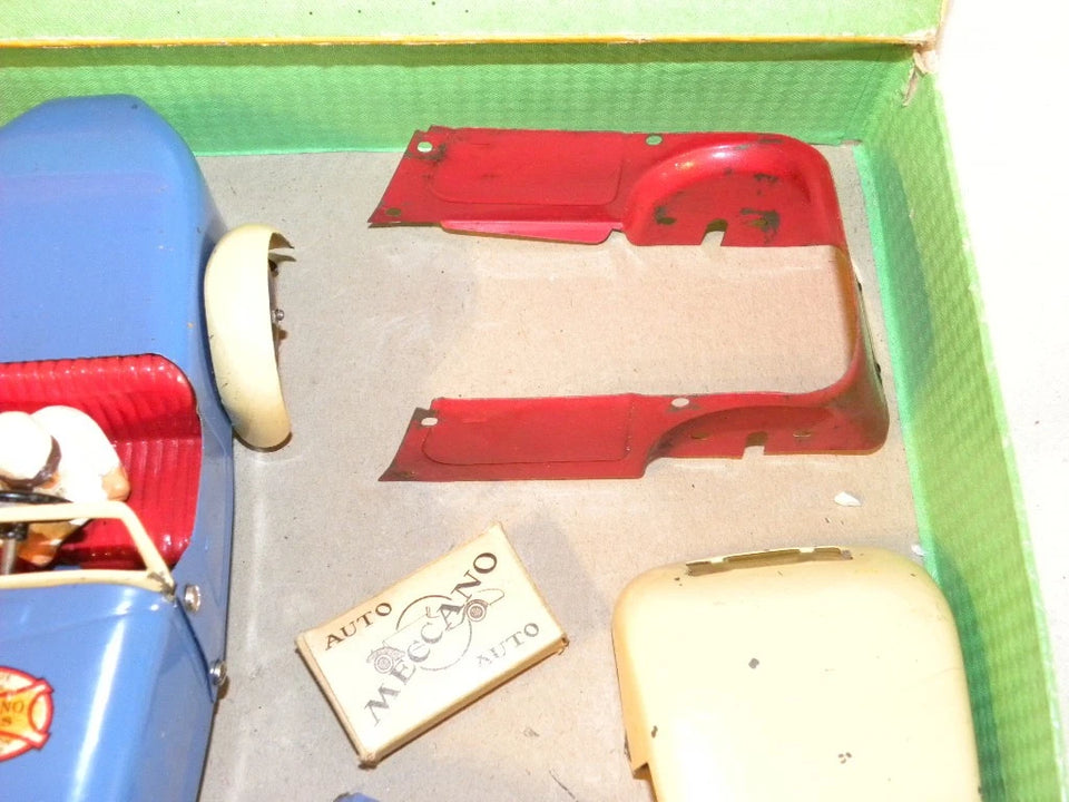 JOUET ANCIEN TOLE COFFRET MECCANO CONSTRUCTEUR D'AUTOMOBILES
