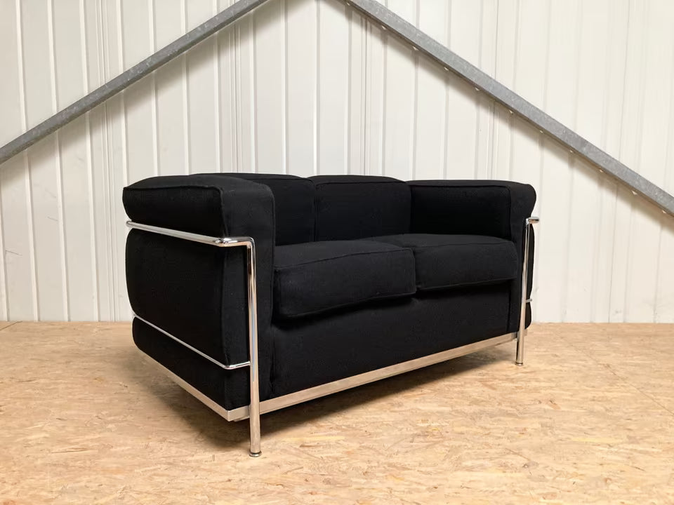 Cassina Le Corbusier LC2 Canapé Tissu Lincoln Chrome NP