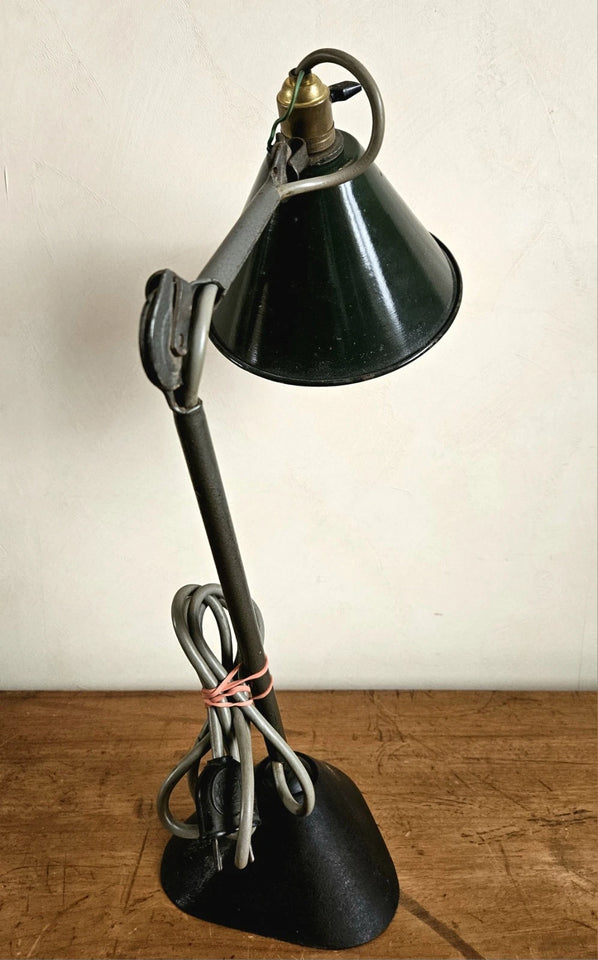 Lampe atelier GRAS RAVEL design vintage 40-50 industriel
