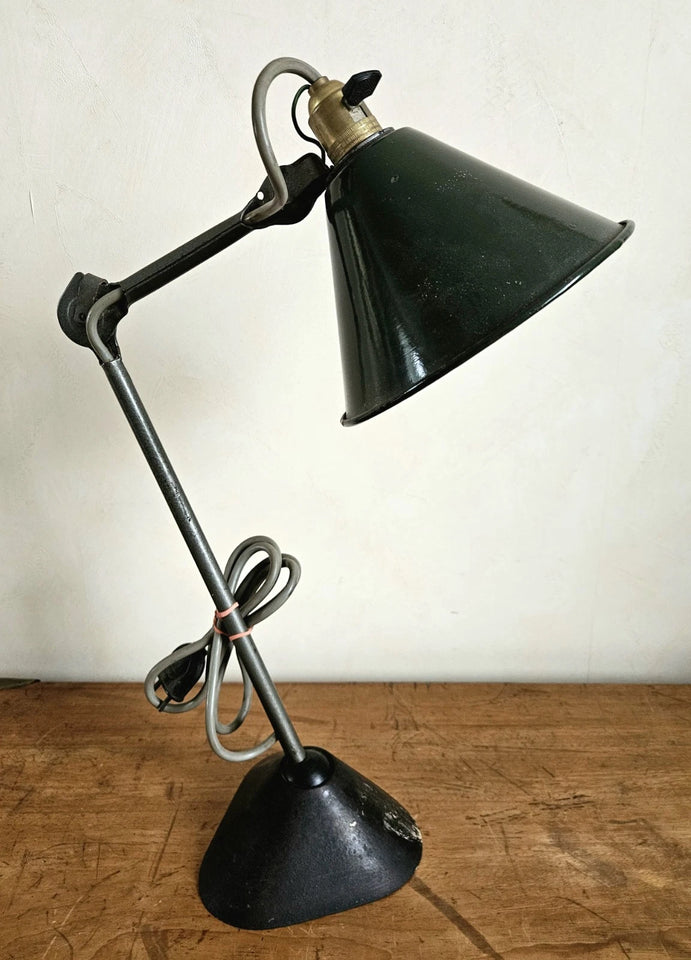 Lampe atelier GRAS RAVEL design vintage 40-50 industriel
