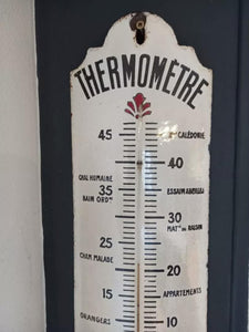 CHOCOLAT REVILLON " Plaque émaillée bombée thermomètre