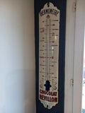 CHOCOLAT REVILLON " Plaque émaillée bombée thermomètre